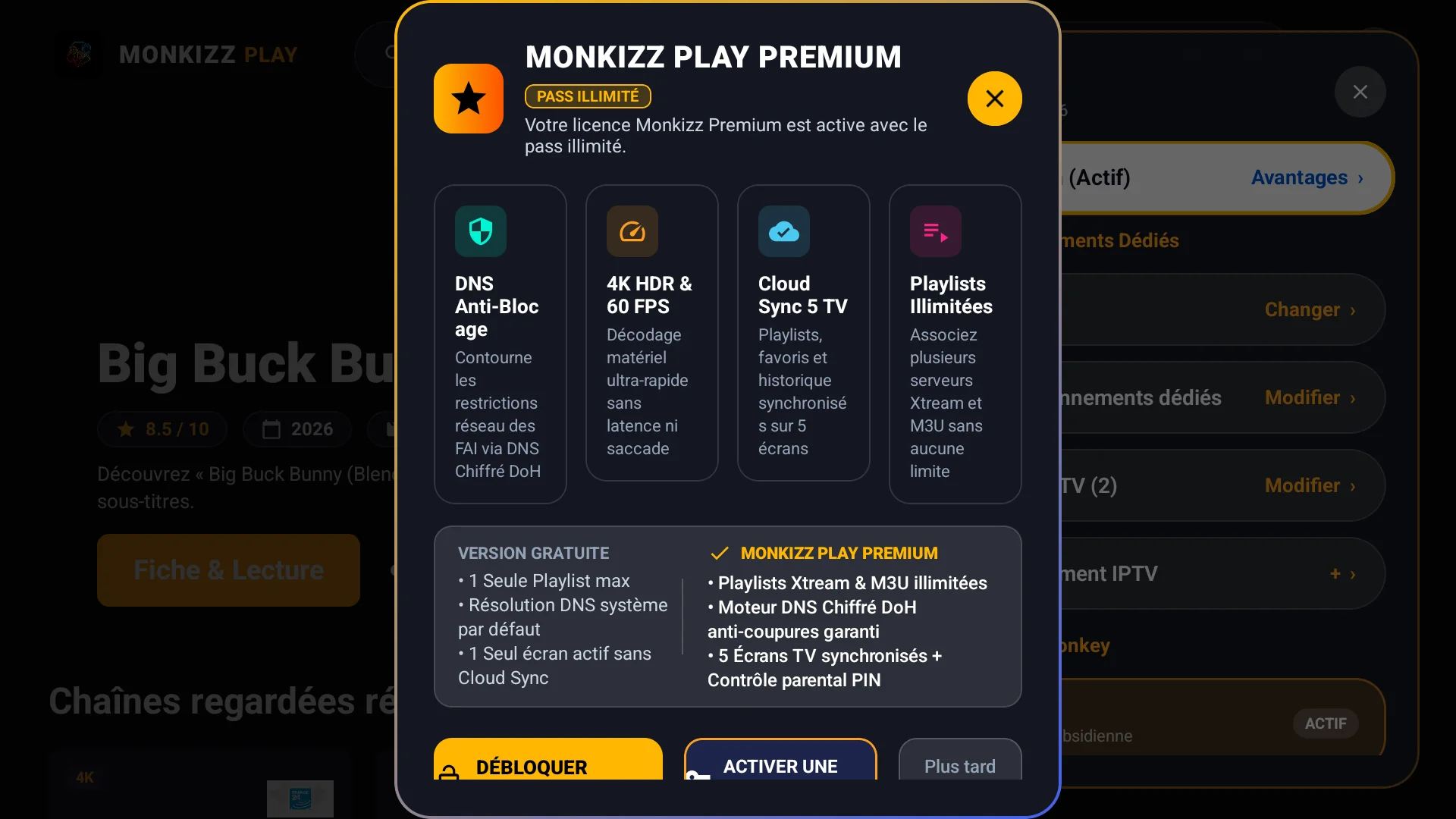 Modal Pass Illimité Premium
